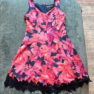 Floral Pink and Blue Women’s Dress